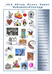 English Worksheet: At the fun fair 2/3