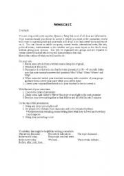 English Worksheet: Newscast