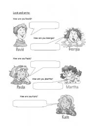 English Worksheet: Hpw are you 2