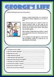 English Worksheet: GEORGES LIFE