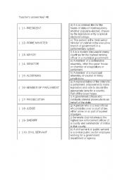 English Worksheet: Politics vocabulary