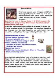 English Worksheet: Victorian Britain.