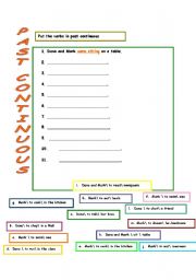 English Worksheet: Past continuous