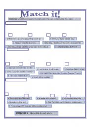 English Worksheet: Match the replicas. 