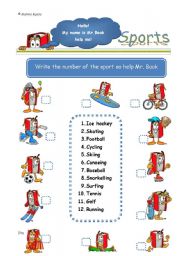 English Worksheet: Sports