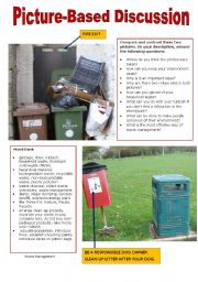 English Worksheet: Picture-Based Discussion (1): The Environment(1): Waste