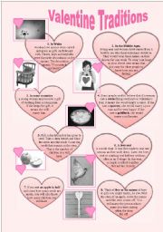 English Worksheet: Valentines Day Traditions