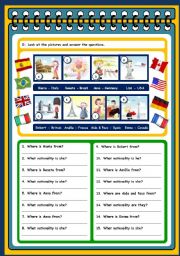 English Worksheet: PERSONAL INFORMATION - TEST (PAGES 3 AND 4)