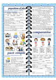 revision 2/2 (prepositions of place, past simple and the comparative with key)