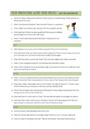 English Worksheet: the princess and the frog - 90 questions about the movie 