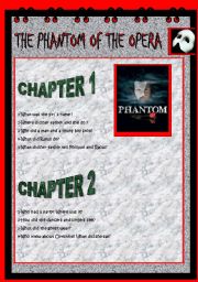 English Worksheet: THE PHANTOM OF THE OPERA