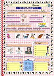 English Worksheet: Capital Letters , 8 Main Spelling Rules . (2 worksheets in one file )