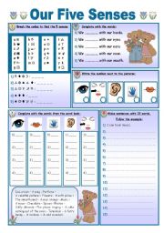 English Worksheet: Our Five Senses