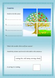 English Worksheet: Seasons and weather
