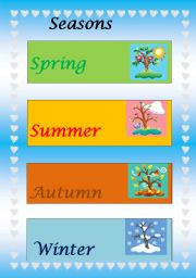 English Worksheet: seasons