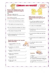 English Worksheet: Command and Request