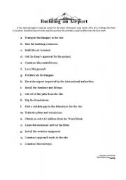 English worksheet: Building an Airport