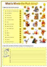 Present Continuous with Winnie-the-Pooh