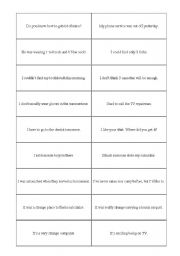 English Worksheet: Getting a Word In