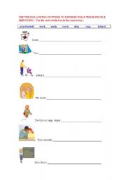 English worksheet: Present Continuous practice