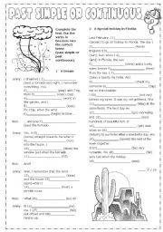 English Worksheet: Past Simple or Past Continuous?