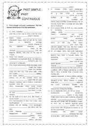 English Worksheet: Past Simple or Past Continuous?