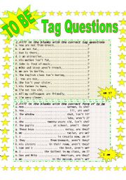 English Worksheet: You like tags, dont you?