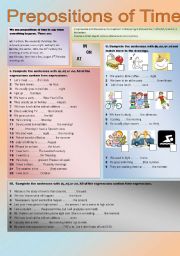 prepositions of time