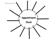 English worksheet: Time: Appointment Clock