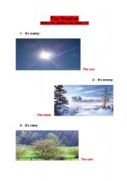 English worksheet: The weather