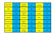 Preposition of time dominos