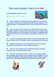 English Worksheet: TRAVEL- The worst journey I have ever had.... short story