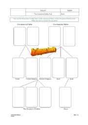 English worksheet: The Simpsons family tree - worksheet with questions about the family