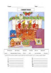 English Worksheet: Christmas Vocabulary #1