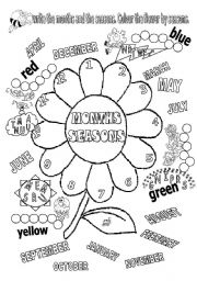 English Worksheet: MONTHS AND SEASONS