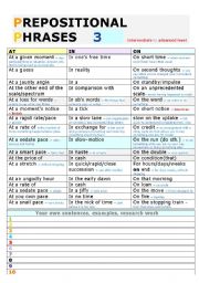PREPOSITIONAL PHRASES 3/ PART 1 AND 2 are also added/with meanings given in blue