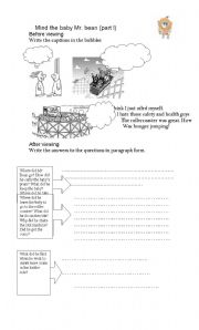 English Worksheet: Mind the baby Mr. Bean