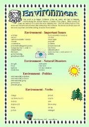 Environment Vocabulary