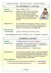 English Worksheet: Writing rules