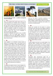 English Worksheet: How human actions modify the natural environment 1/2