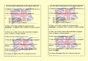 English Worksheet: Basic Facts about the UK (with answer key)