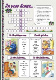 English Worksheet: IN YOUR HOUSE...