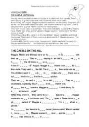 English Worksheet: Reading Comprehension: The castle on the hill