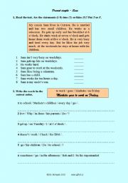 English Worksheet: Present Simple - 