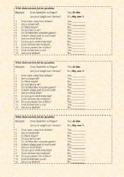 English Worksheet: Short answers - Present simple