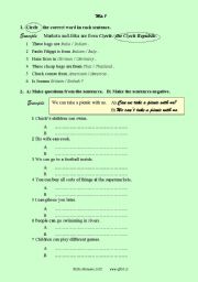 English worksheet: Test - Mix1