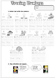 English Worksheet: Numbers worksheet