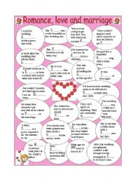 English Worksheet: Romance, love and marriage