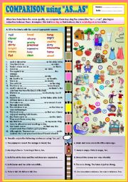 English Worksheet: Comparison using 