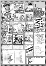 English Worksheet: THE STORY OF CONNIE AND CLIVE WITH KEY 